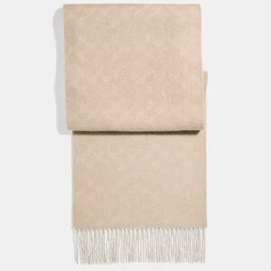 Coach 100% Cashmere Reversible Scarf